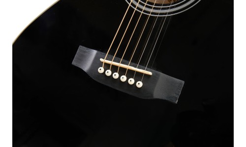 SX Guitar SO104GBK Auditorium Acoustic - Gloss Black