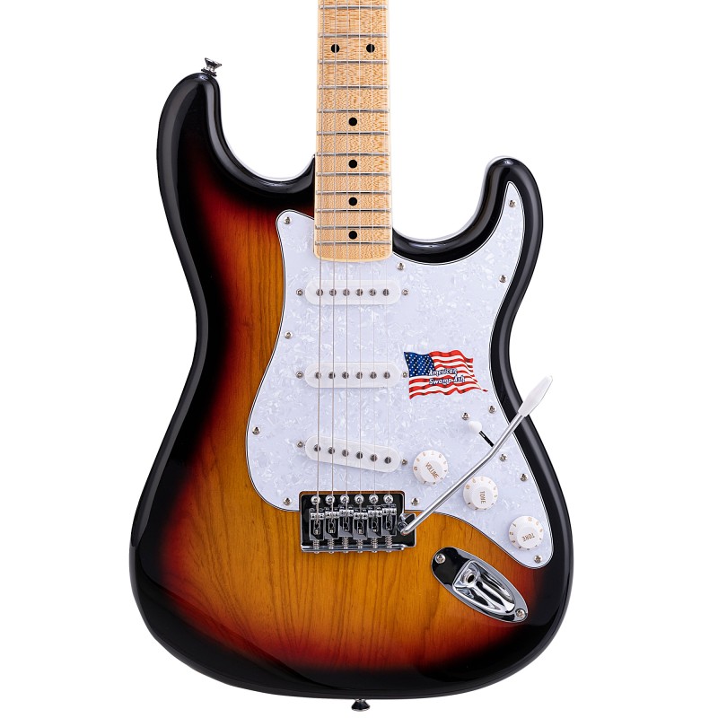 SX Guitar SST/ASH/3TS American Swamp Ash Electric Guitar - Sunburst SX Guitar SST/ASH/3TS American Swamp Ash Electric Guitar - Sunburst