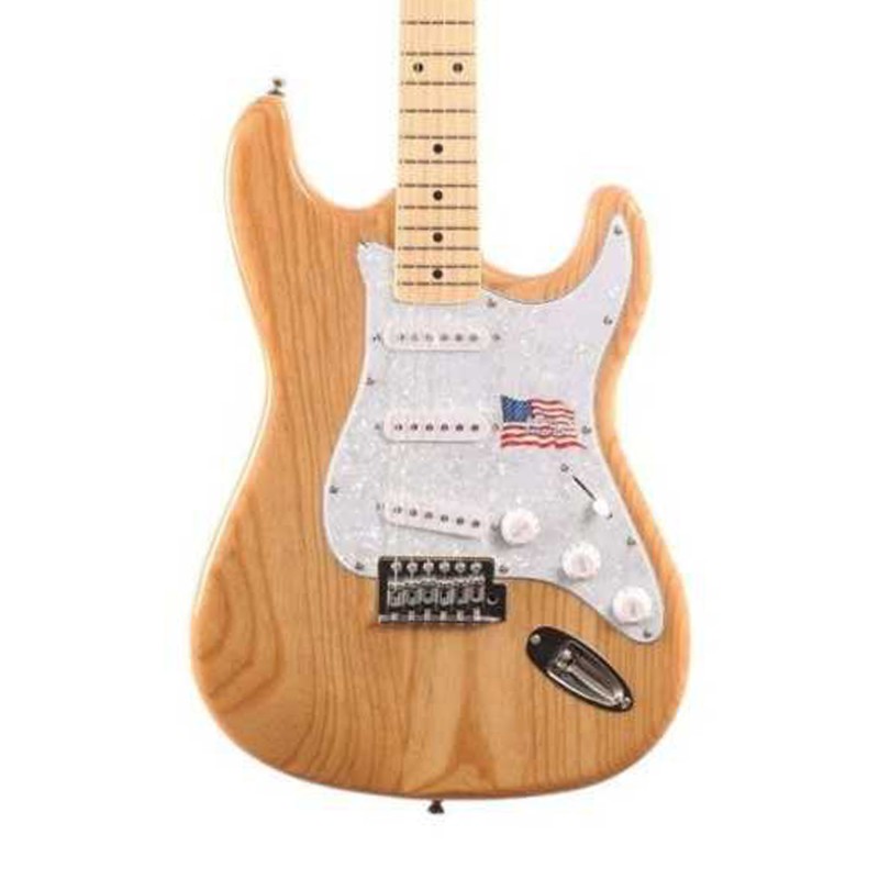 SX Guitar SST/ASH/NA Swamp Ash Electric Guitar - Natural