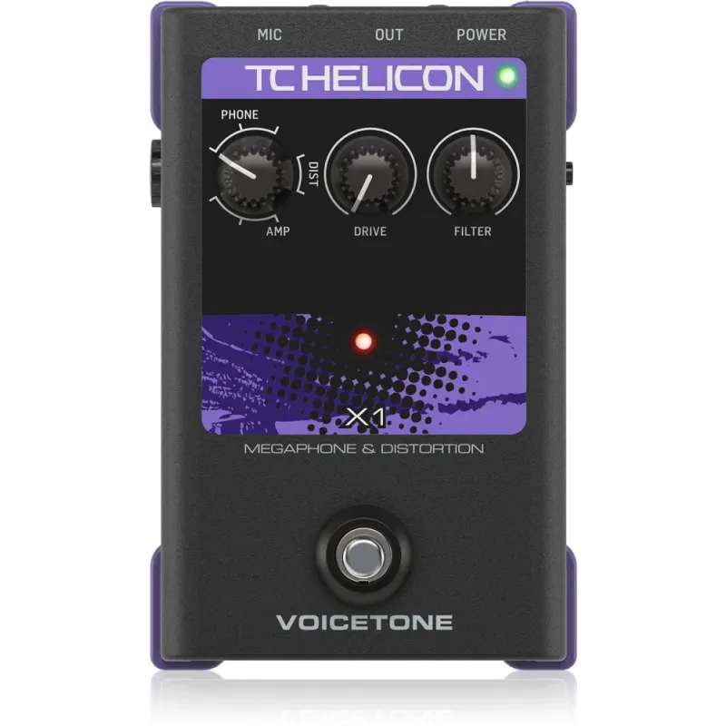 TC Helicon VoiceTone X1 Megaphone and Distortion Vocal Effects TC Helicon VoiceTone X1 Megaphone and Distortion Vocal Effects