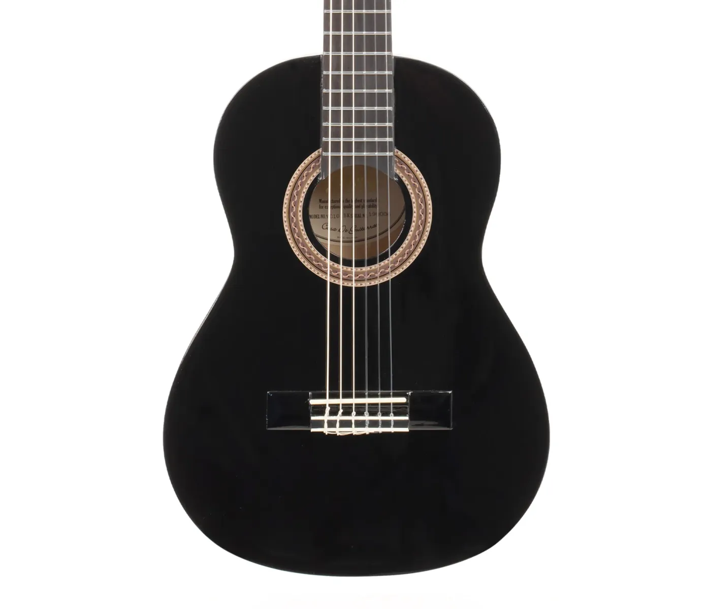 Valencia VC101BK Classical Guitar 1/4 Size - Black
