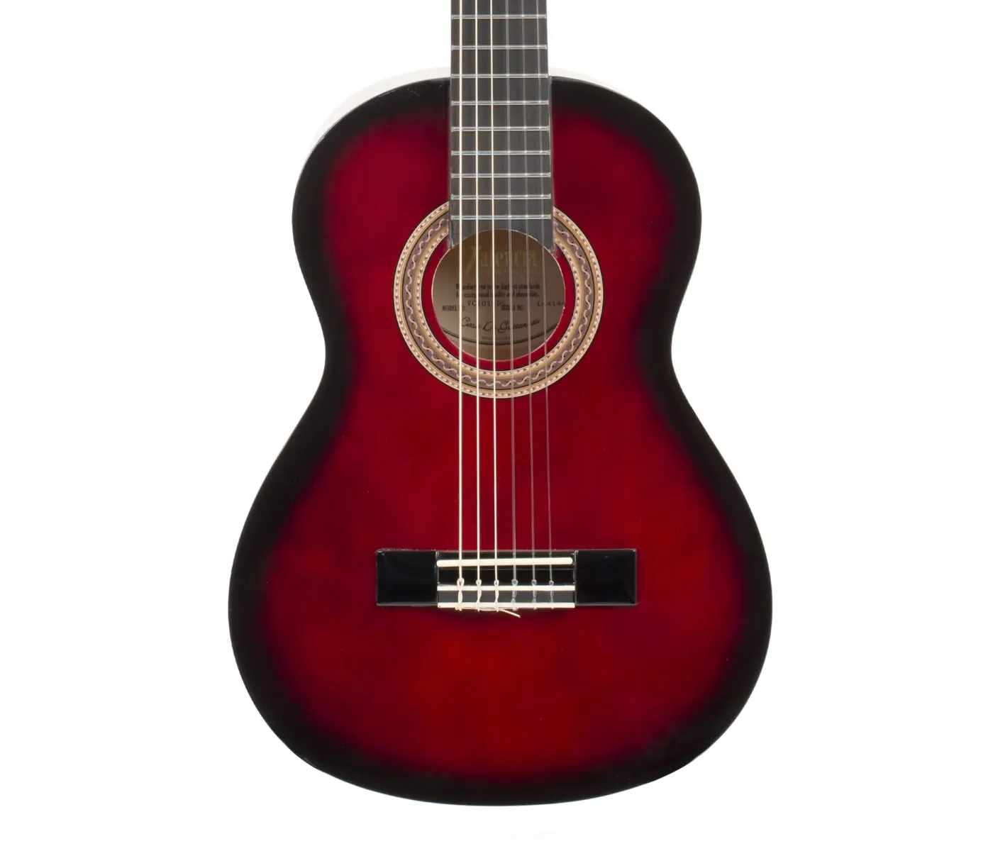 Valencia VC101RDS Red Burst Classical Guitar - 1/4 Size
