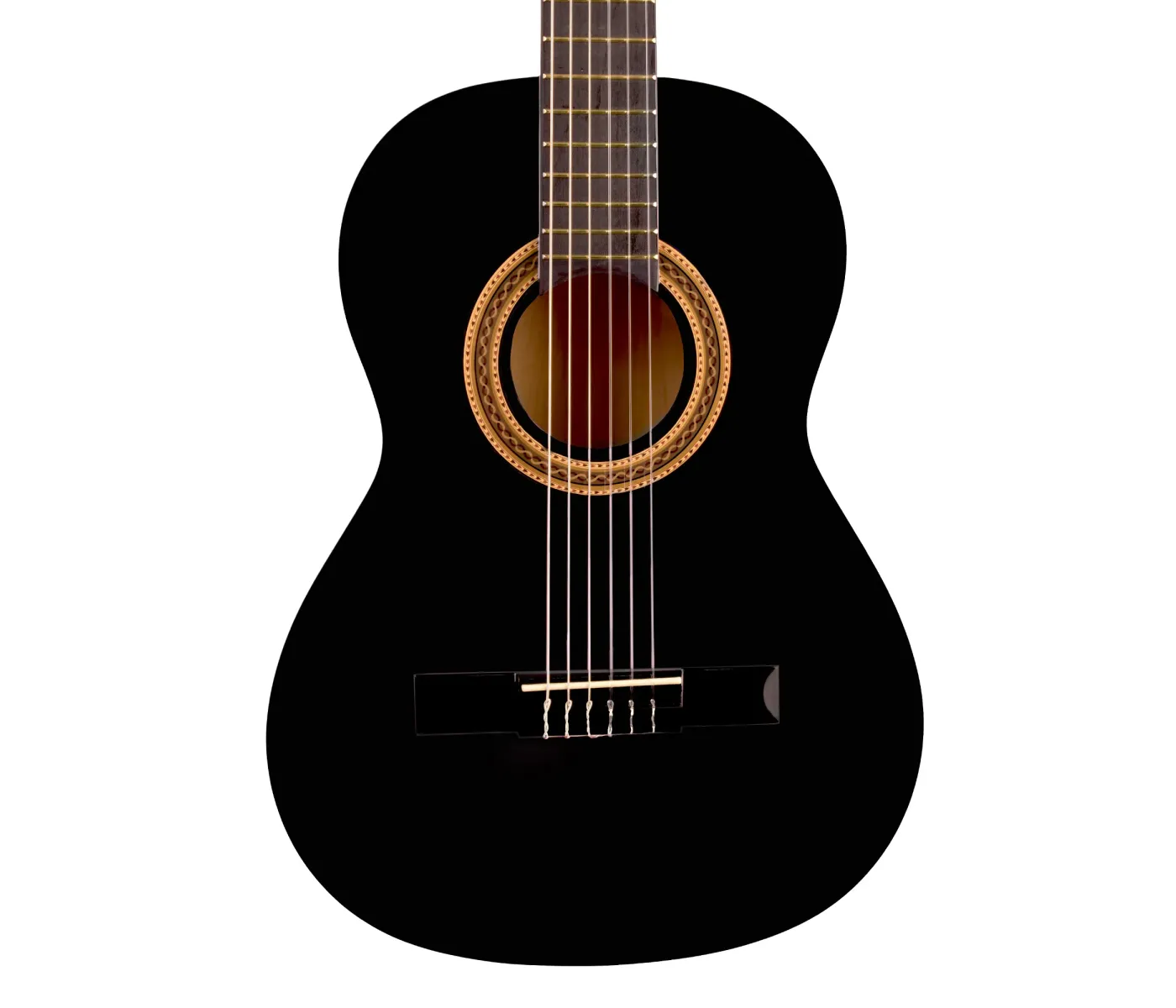 Valencia VC103BK Black Classical Guitar - 3/4 Size