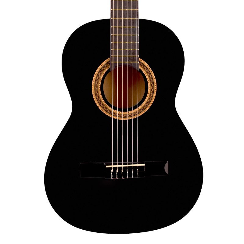 Valencia VC103BK Black Classical Guitar - 3/4 Size