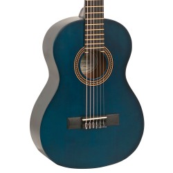 Valencia VC202TBU Transparent Blue Classical Guitar - 1/2 Size