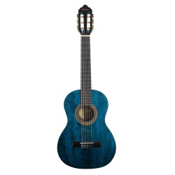 Valencia VC202TBU Transparent Blue Classical Guitar - 1/2 Size