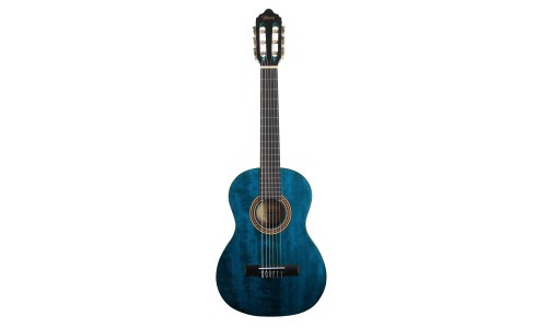 Valencia VC202TBU Transparent Blue Classical Guitar - 1/2 Size