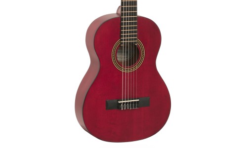 Valencia VC202TWR Transparent Wine Red Classical Guitar - 1/2 Size