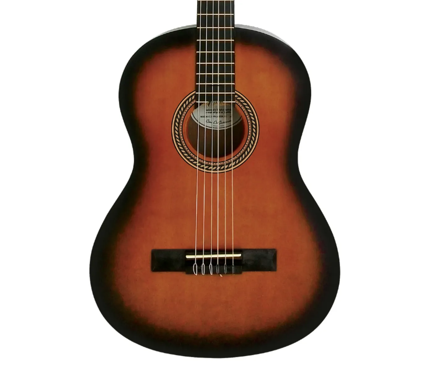 Valencia VC204HCSB Hybrid Series Classical Guitar - Classic Sunburst