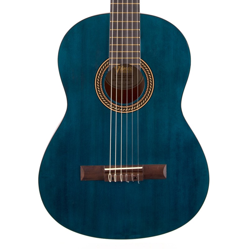 Valencia VC204TBU Classical Guitar - Transparent Blue