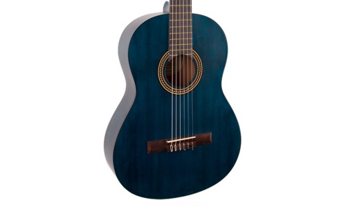 Valencia VC204TBU Classical Guitar - Transparent Blue