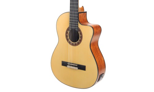 Valencia VC304CE Classical Cutaway Guitar with Pickup - Natural