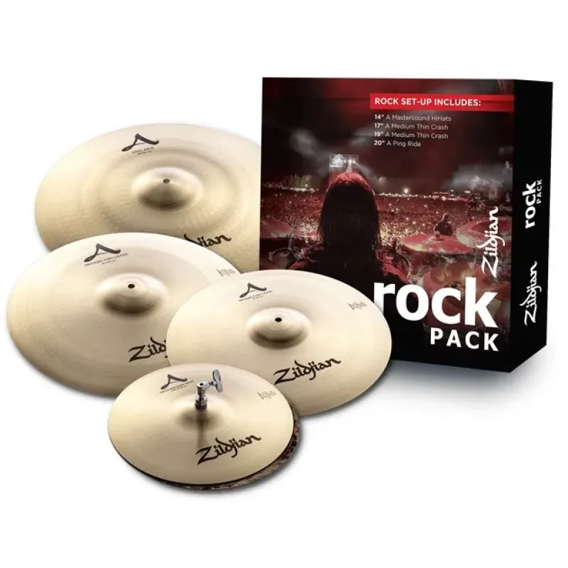 Zildjian A0801R A Rock 4-Piece Cymbal Set - 14/17/19/20 inch Zildjian A0801R A Rock 4-Piece Cymbal Set - 14/17/19/20 inch