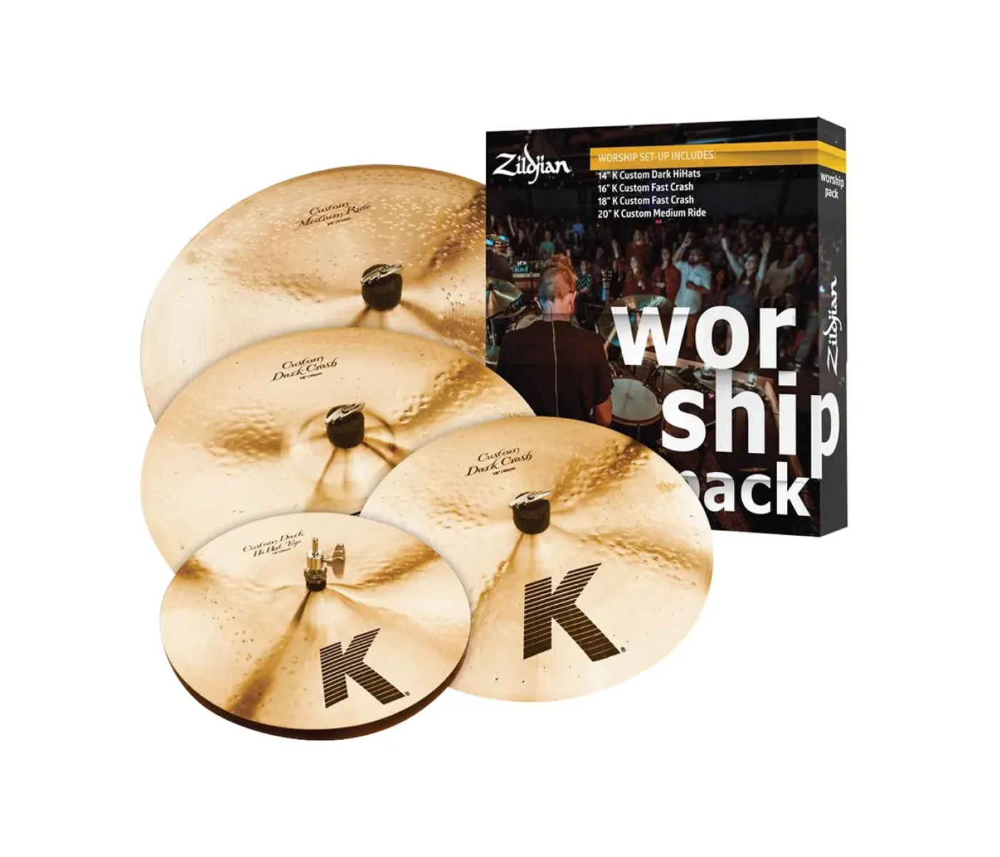 Zildjian KC0801W K Custom Cymbal Set - Worship Pack