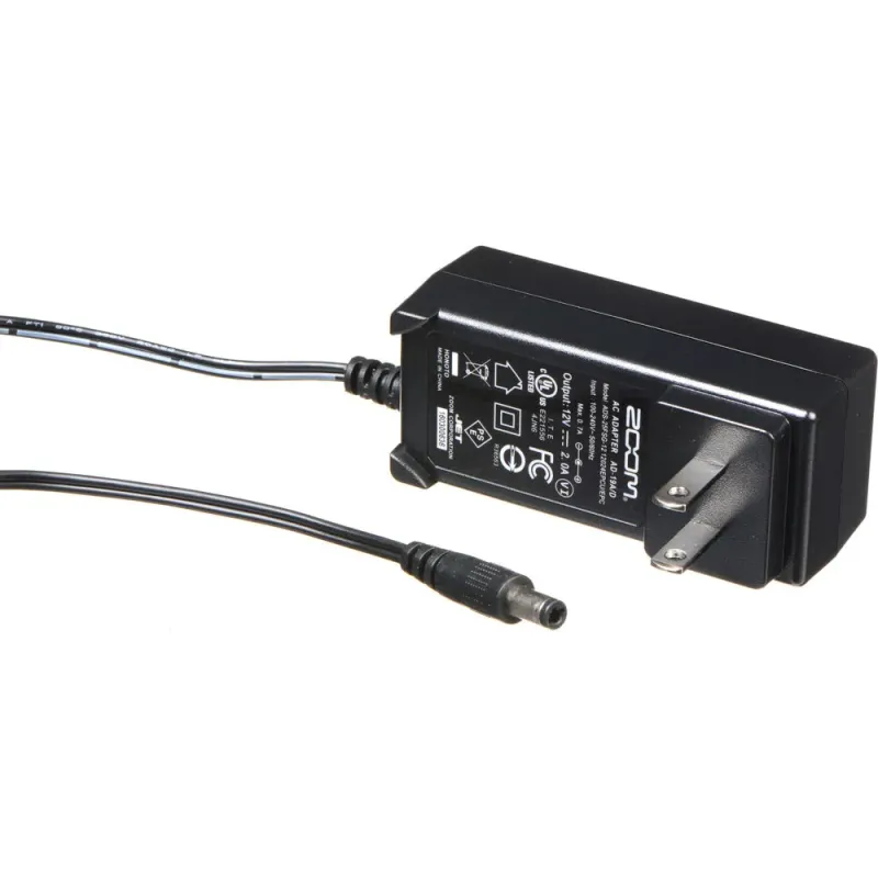 Zoom AD19E 12V AC Adapter for F4, F8, F8n, Select LiveTrak Mixers, TAC-8, and UAC-8 (EU Plug)_B stock