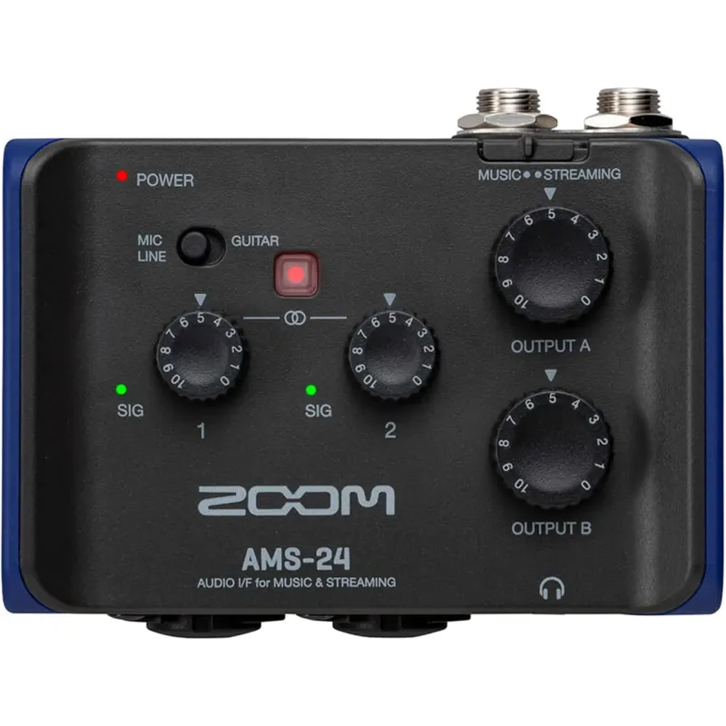 Zoom AMS-24 2x4 USB Audio Interface for Music and Streaming- 2 Years Warranty