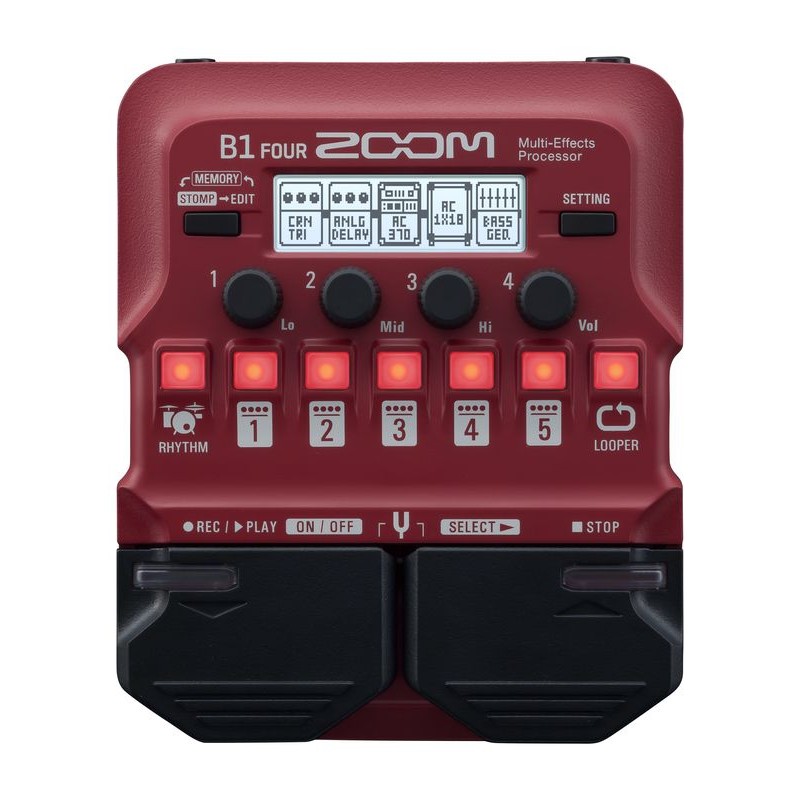 Zoom B1FOUR Bass Multi-Effects Processor Bass Pedal