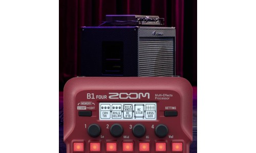 Zoom B1FOUR Bass Multi-Effects Processor Bass Pedal