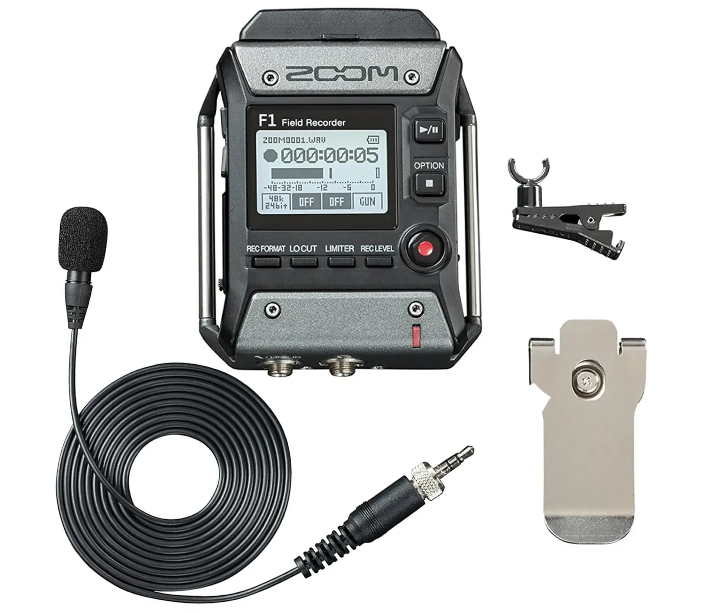Zoom F1-LP Field Recorder and Lavalier Mic- 2 Years Warranty