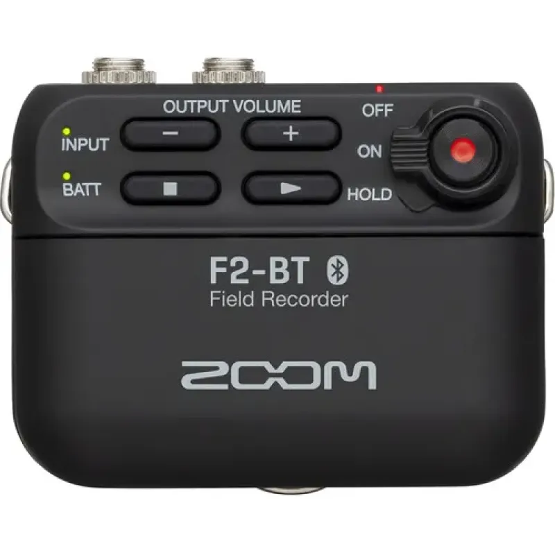 Zoom F2-BT/B Field Recorder With Lavalier Microphone And Bluetooth Control - Black- 2 Years Warranty