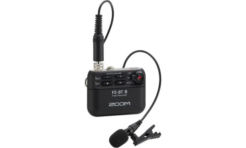 Zoom F2-BT/B Field Recorder With Lavalier Microphone And Bluetooth Control - Black