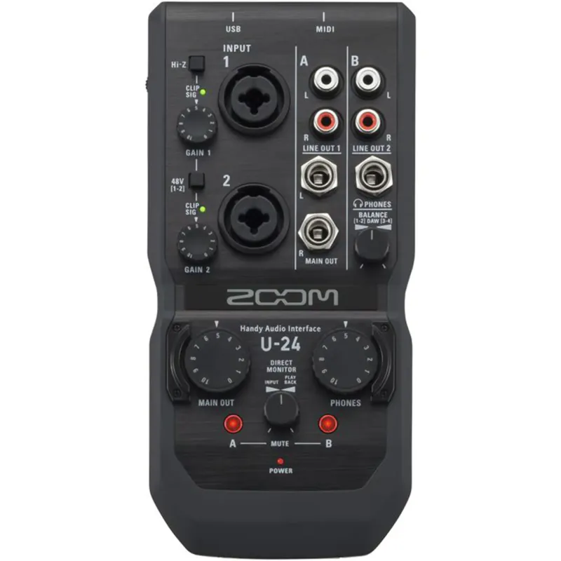 Zoom U24 Handy Audio Interface- 2 Years Warranty