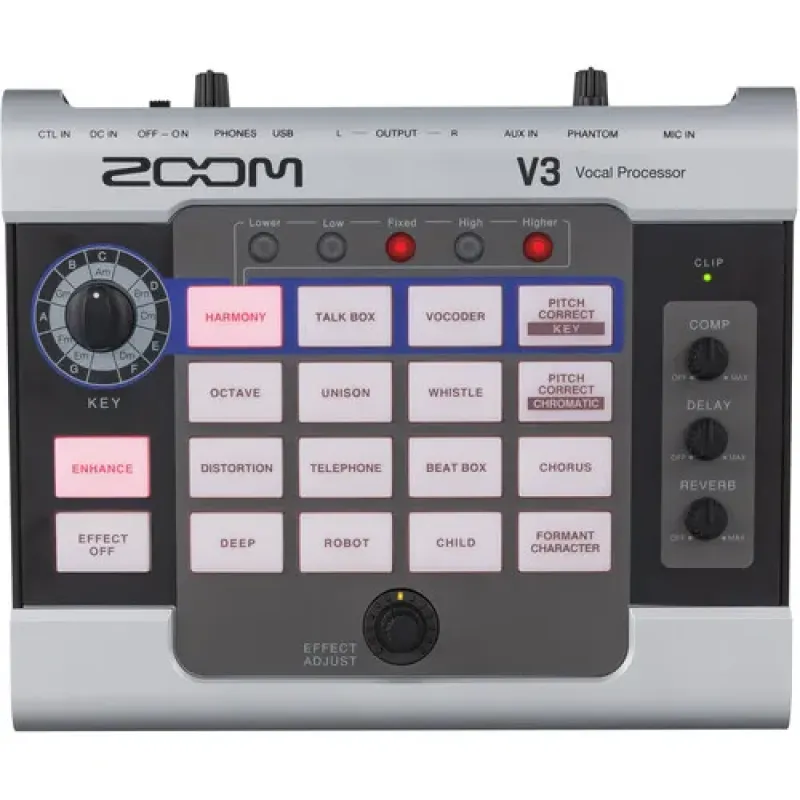 Zoom V3 Multi-Effects Vocal Processor- 2 Years Warranty