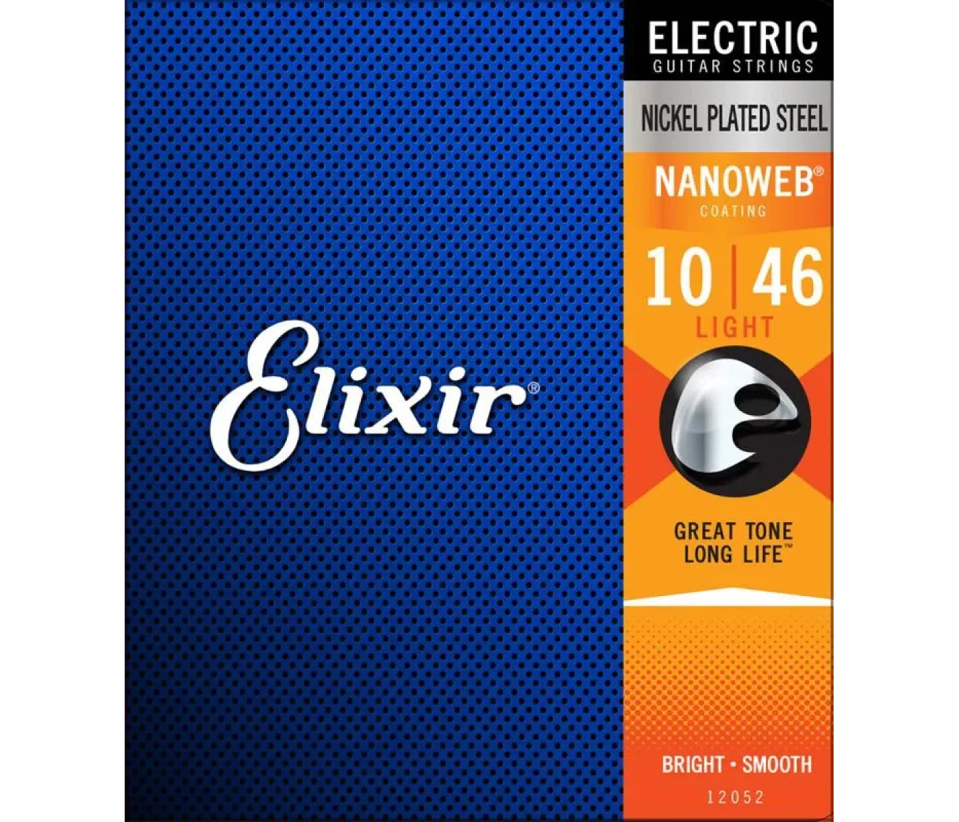 Elixir Strings 12052 Electric Guitar Strings Nanoweb Light - .010-.046