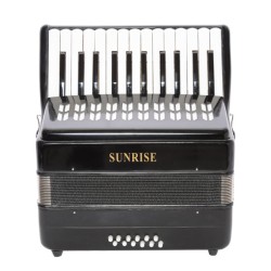 Sunrise 1302- Accordion 12 Bass - Black Color