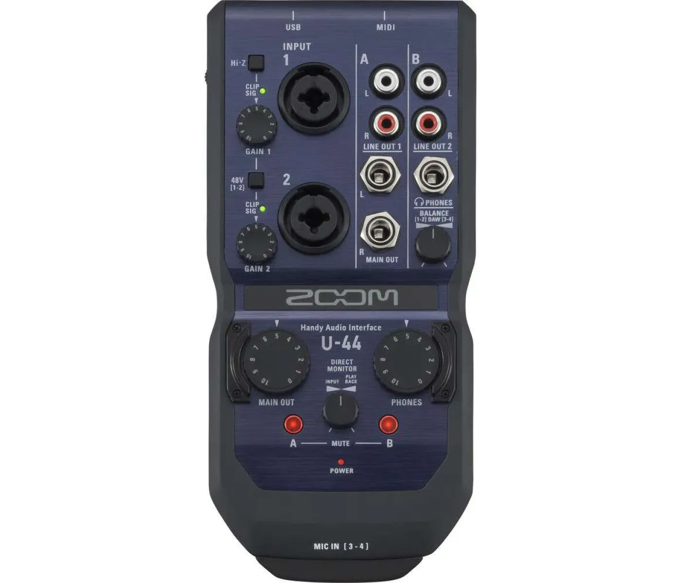 Zoom U44 Handy Audio Interface- 2 Years Warranty Zoom U44 Handy Audio Interface- 2 Years Warranty