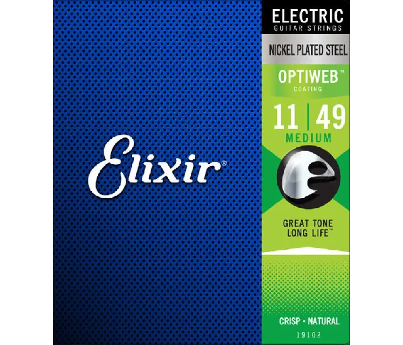 Elixir Strings 19102 Electric Guitar Strings Optiweb Medium - .011-.049
