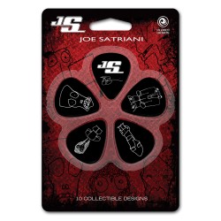 D'Addario 1CBK2-10JS Planet Waves Joe Satriani Light Gauge (.50mm) Guitar Picks Black - 5 pieces