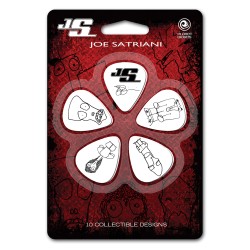 D'Addario 1CWH2-10JS Planet Waves Joe Satriani Light Gauge (.50mm) Guitar Picks White - 5 pieces