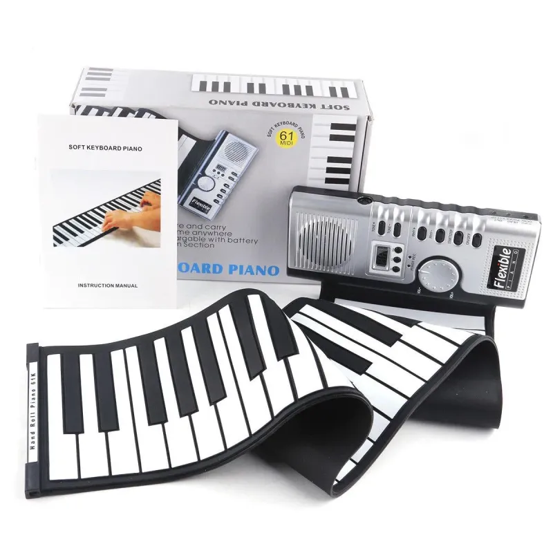 Portable PS61B 61 Keys Flexible Roll-Up Piano USB MIDI Electronic Keyboard Portable PS61B 61 Keys Flexible Roll-Up Piano USB MIDI Electronic Keyboard