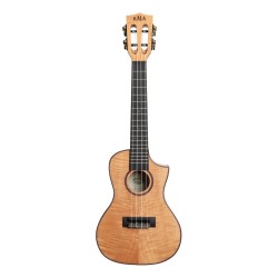 Kala Solid Flame Maple Series - Concert Ukulele - Cutaway - Natural Maple - WITHOUT BAG