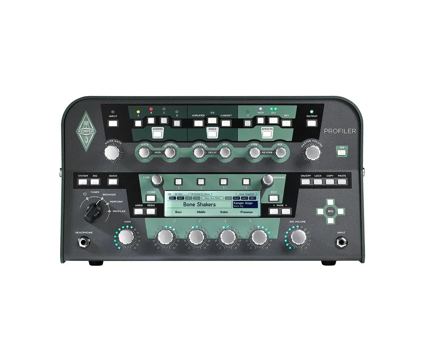 Kemper KEMPER-HEAD-BLK Profiler Head - Solid State Preamp - Black