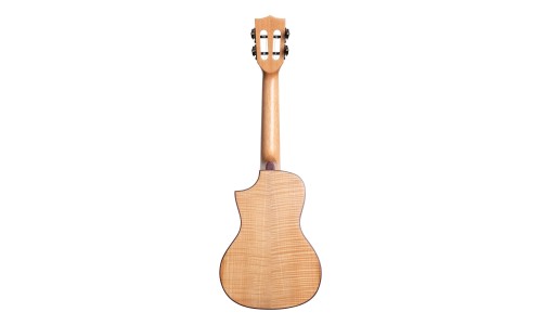 Kala Solid Flame Maple Series - Concert Ukulele - Cutaway - Natural Maple - WITHOUT BAG