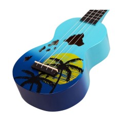 Mahalo MD1HABUB Ukulele Soprano " Hawaii " Designer Series Blue Burst with Bag