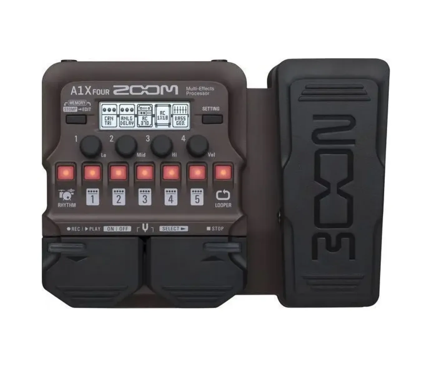 Zoom A1X FOUR Acoustic Instrument Multi-Effect Processor With Expression Pedal- 2 Years Warranty