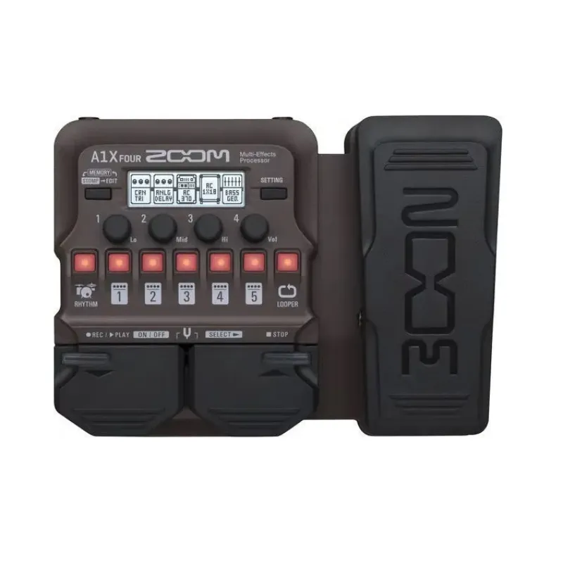 Zoom A1X FOUR Acoustic Instrument Multi-Effect Processor With Expression Pedal- 2 Years Warranty