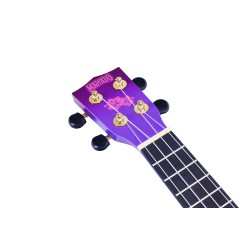 Mahalo MD1HBPPB Ukulele Soprano " Hibiscus " Designer Series Purple Burst with Bag