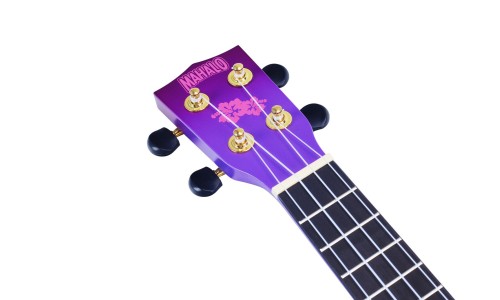 Mahalo MD1HBPPB Ukulele Soprano " Hibiscus " Designer Series Purple Burst with Bag