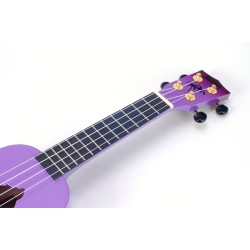 Mahalo MD1HAPPB Ukulele Soprano " Hawaii " Designer Series Purple Burst with Bag