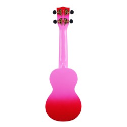 Mahalo MD1HBRDB Ukulele Soprano " Hibiscus " Designer Series Red Burst with Bag