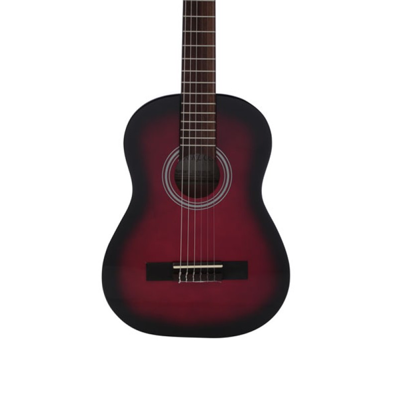 Carlos C34N-RDS Classical Guitar Shaded Red 1/2 Size - Red