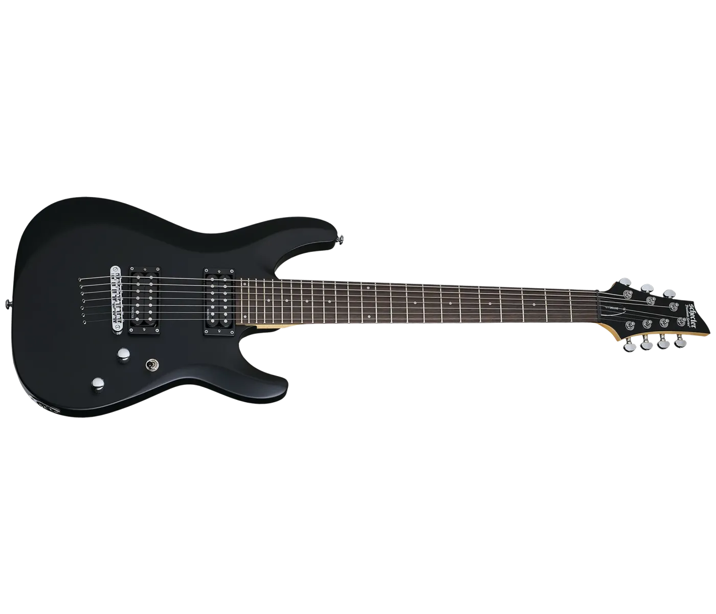 Schecter 437 Electric Guitar C-7 Deluxe - Satin Black (SBK) Schecter 437 Electric Guitar C-7 Deluxe - Satin Black (SBK)