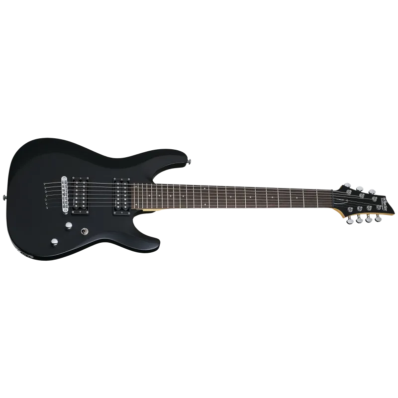 Schecter 437 Electric Guitar C-7 Deluxe - Satin Black (SBK) Schecter 437 Electric Guitar C-7 Deluxe - Satin Black (SBK)