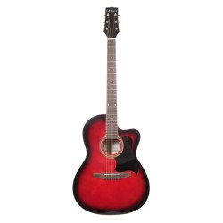 Carlos C901RDS Acoustic Guitar - Shaded Red