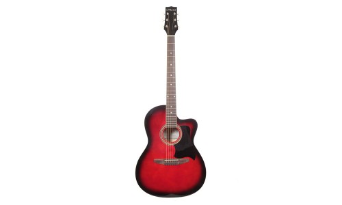 Carlos C901RDS Acoustic Guitar - Shaded Red