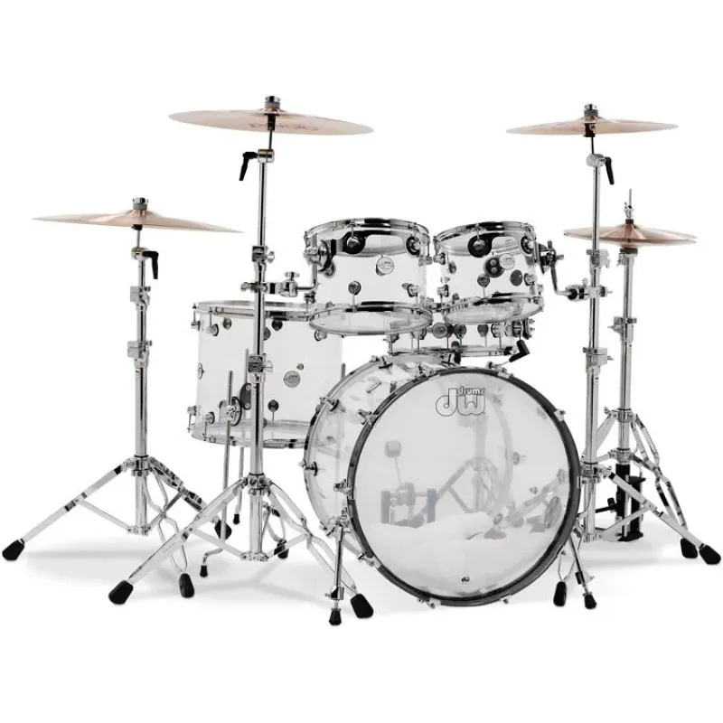 DW Drums DDAC2215CL Design Series 5-Piece Shell Pack - Clear Acrylic - Cymbals & Hardware Not Included DW Drums DDAC2215CL Design Series 5-Piece Shell Pack - Clear Acrylic - Cymbals & Hardware Not Included